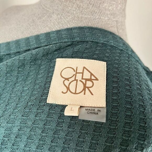 LAST CHANCE Chaser Waffle Long Sleeve in Green - Picture 5 of 6